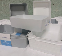 11 New | 10.5" x 6.9" x 3" Large Flex trays/ Storage Containers