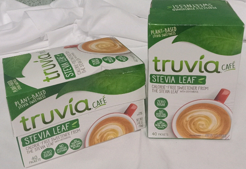 2 New Packs of 40 | Truvia Caf&eacute;: Stevie Leaf Calory Free Sweetener 40g ea. | BB: 01/2026