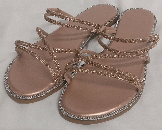 New | Women's Size 8 | Bedazzled Rose Gold Toned Shoes