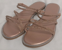 New | Women's Size 8 | Bedazzled Rose Gold Toned Shoes