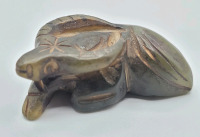 Vintage Hand Carved Hetian Jade Water Buffalo .