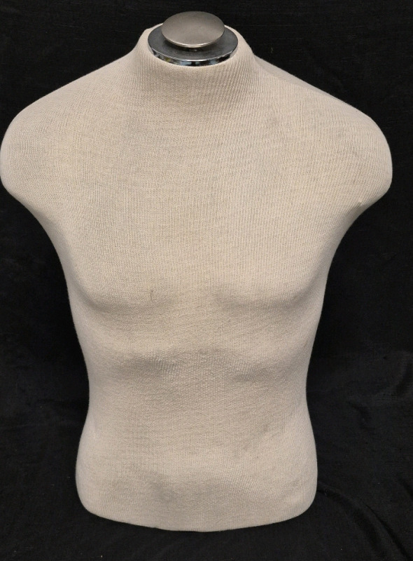Vintage Male Mannequin Torso Bust 24" Tall
