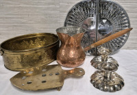 Vintage Brass, Copper & Metal Home Decor Lot