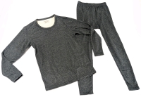 New Size Small/Medium | Warm Long Underwear Top & Bottoms Set with Mink, Cashmere & Mulberry Silk (Trace Amounts)