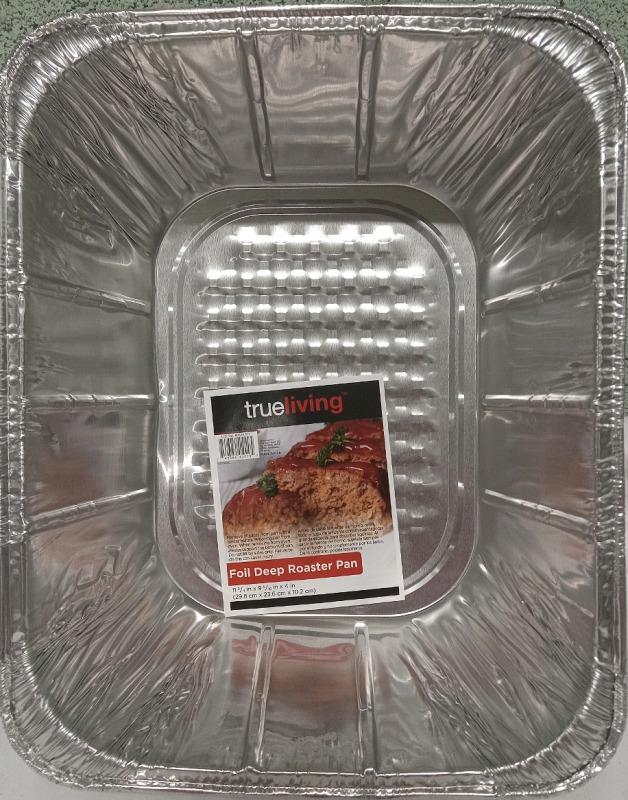 5 New | 11&frac14; x 9" x 4" True Living Foil Deep Roaster Pans