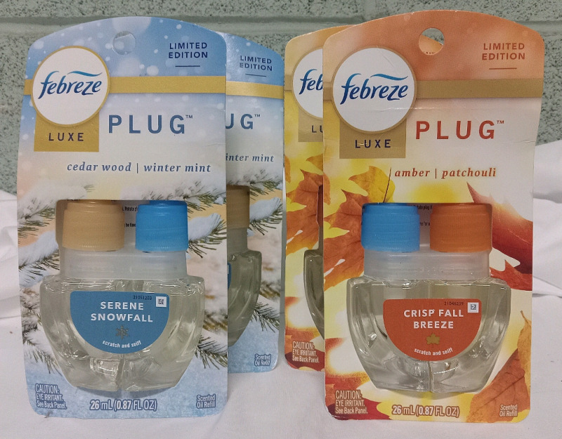 4 New Packs | Febreze Luxe Plugs | Serene Snowfall & Crisp Fall Breeze