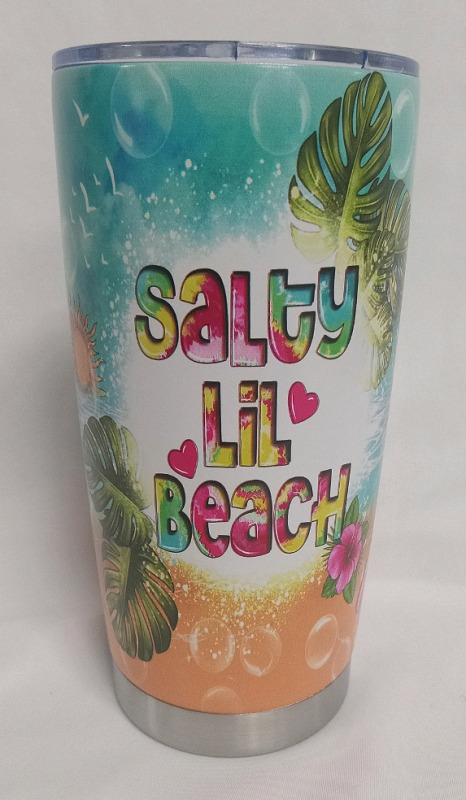 New | "Salty Lil Beach" Tumbler | Measures 7" Tall