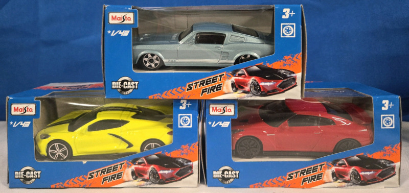 3 New | Maisto 1/43 Scale Die-Cast Metal Car Models