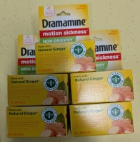 5 New: Dramamine Ginger Packs - 18 Capsules Per Pack - EXP 01/2025