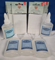 11 New | Crafts & Hobbies Lot Includes ( 6 ) 150pcs Sticky Thumb Adhesive Foam Tabs & ( 5 ) 59mL Bottles Of Craft Glue