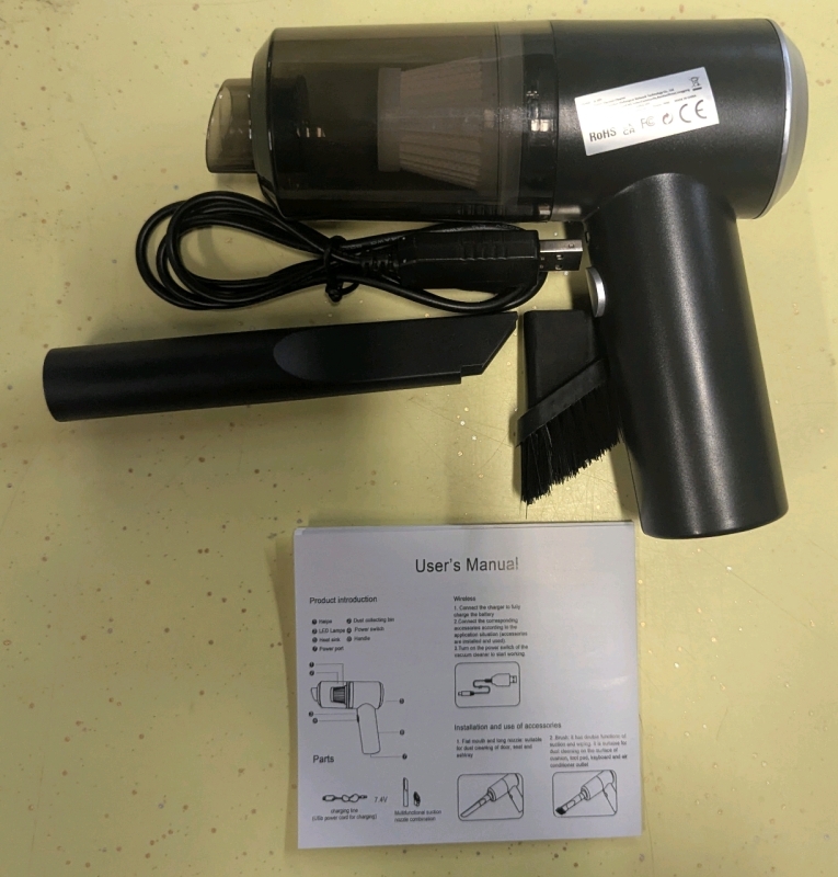 New: Small Rechargeable Dust Vacuum -