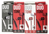 4 New VIBE SOUND Duo Tone Wired Earbuds with Built-In Microphone