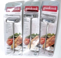 3 New GoodCook Essentials Stainless Steel Leave-In Meat Thermometers : 120&deg; - 200&deg;F (49&deg; - 93&deg;C)