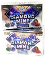 2 New Real Diamond Mine Gemstone Dig Kit : Mystery Rock, Minerals, and Gems | Break Your Own Geodes for a Chance to Get 1 Real Diamond!