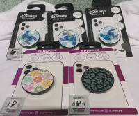 5 New | 1 &frac12;" Disney Phone Grips & Spin Pop Phone Grips
