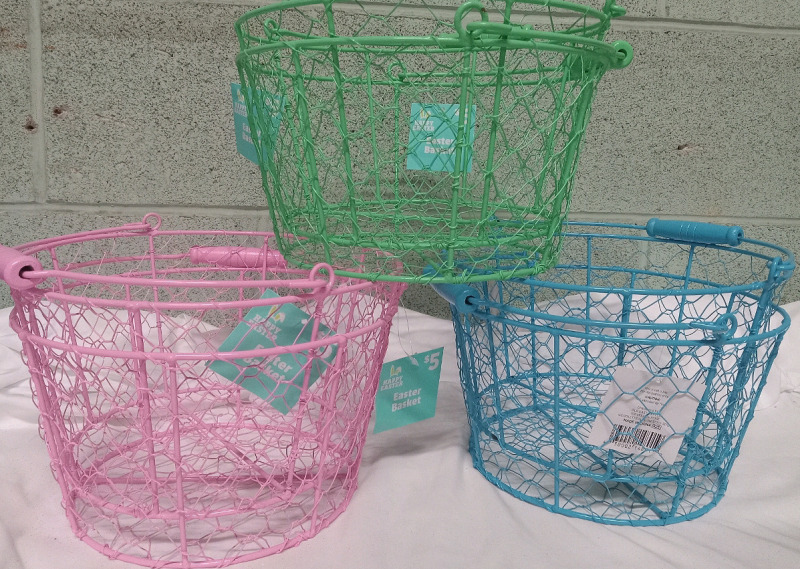 6 New | 5" x 9" Metal Wire Pastel Coloured Baskets
