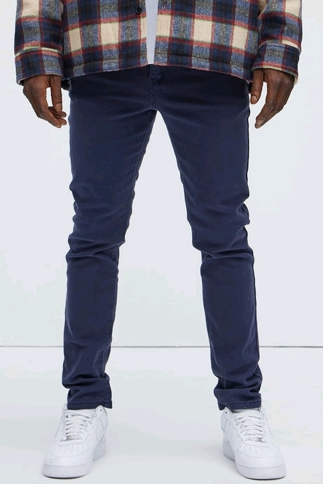 New Size 32 Men's NOVA MEN Cornell Slim Jeans : Navy