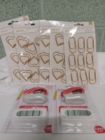 5 New Packs of Paper Clips & 2 Mini Staplers w/ 3000ct Staples total