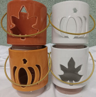 4 New 4&frac12;" x 4" LED Tea Light Holders