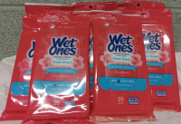 8 New Packs of 20 | Wet Ones Fresh Scent Antibacterial Hand Wipes Kills 99.99% of Jerms