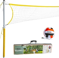 New - Franklin Sports Volleyball Net Sets - Backyard + Beach Portable Volleyball Set - Volleyballs + Nets with Poles + Equipment Included - Carry Bag for Storage + Transport