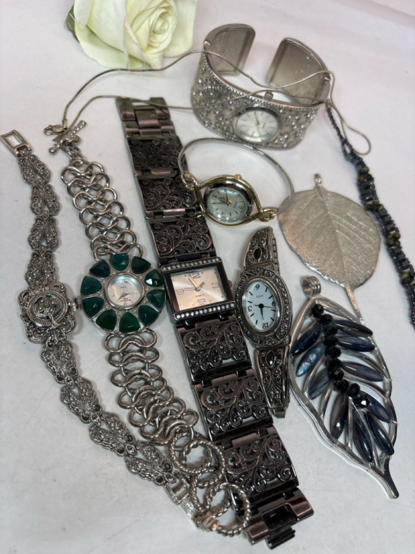 Vintage to Modern Watches Pendants including Celebrity Marcacite Watch.
