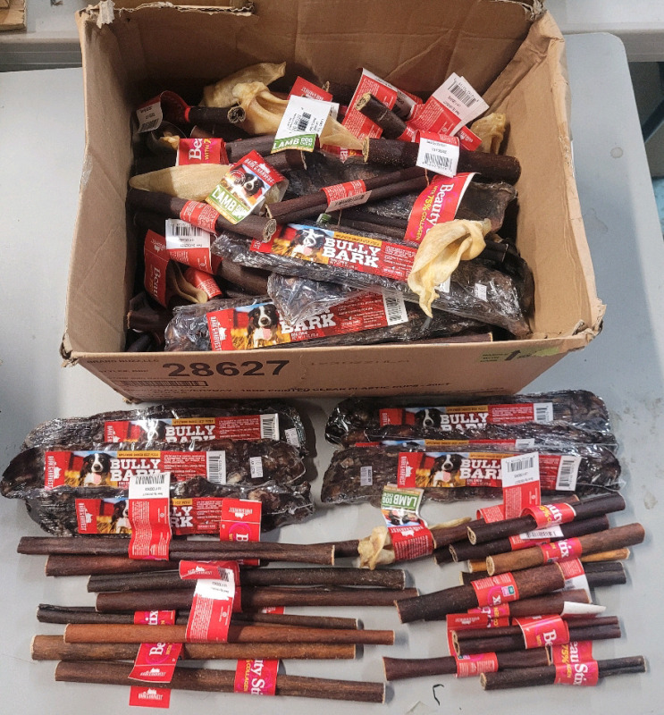 9+lbs New Bark & Harvest Dog Chew Sticks . Large to Small Lamb & Beef Flavor Sticks . Best Before 2027