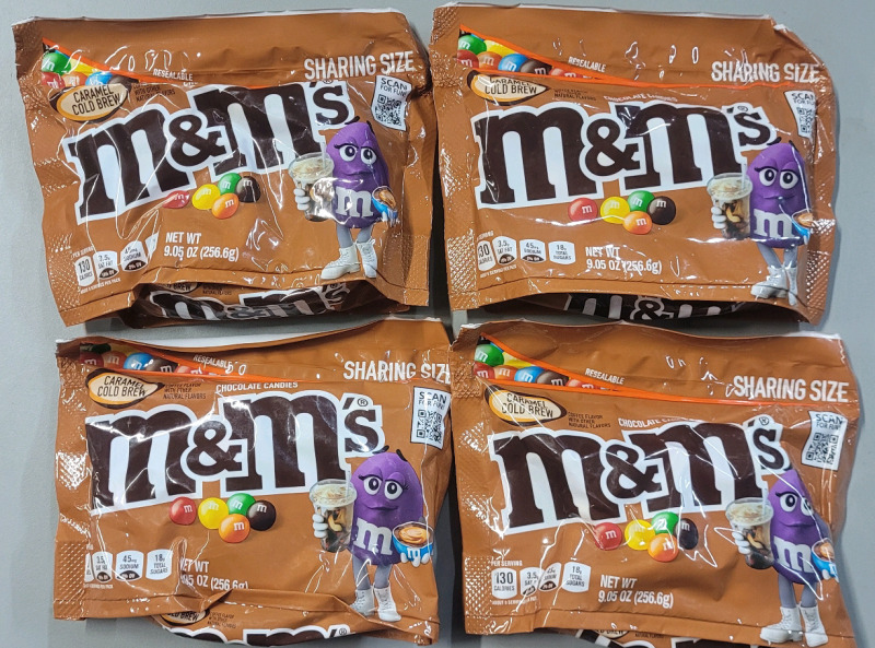 4 New M&M's Caramel Cold Brew M&M's . 156g Bags . Best Before 04/2025