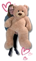 WOW!! New Giant Super Soft Teddy Bear - 44" Tall (With R&T's 5.8' Robyn to Show Scale)