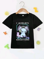 New size 9 kids t-shirt " I axolotl questions"