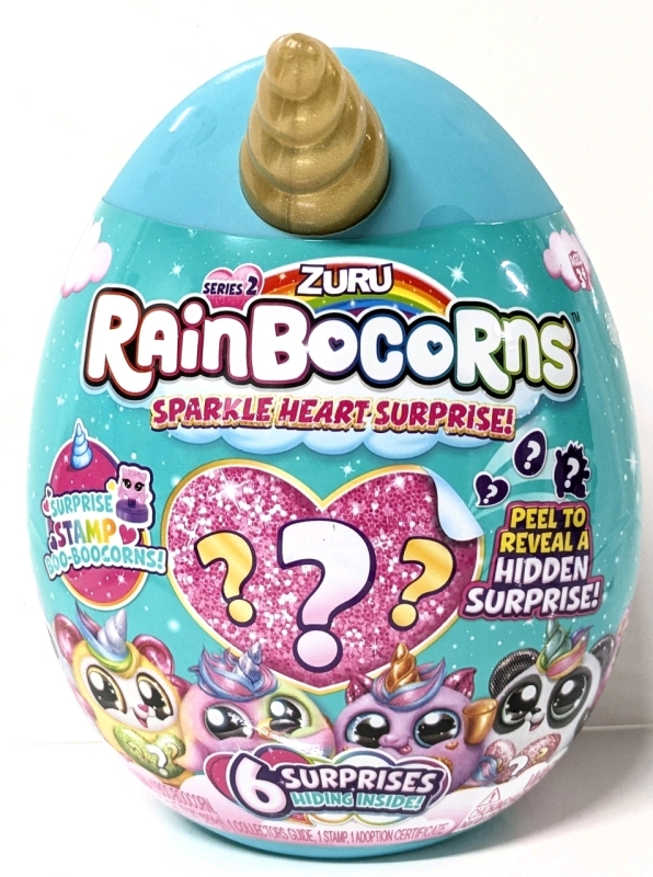New Zuru RAINBOCORNS : Sparkle Heart Surprise [Series 2] with 6 Surprises Inside