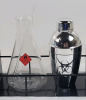 Chemistry Themed Cocktail Barware Set w/Hazard Label Decals - 4