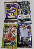 NFL Football , MLB Baseball & Multi-Sport Trading Card Sealed Wax Packs . Panini , Topps & Skybox