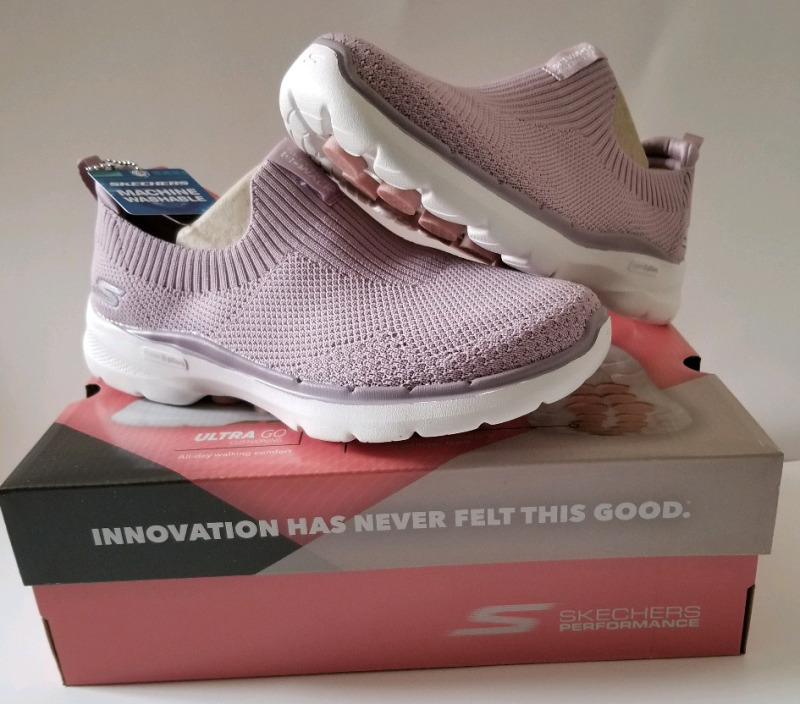 New size 8.5 SKECHERS GO WALK 6 Mauve wide fit