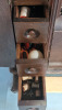 Antique 1920s Singer Sewing Machine w/Oak Sewing Machine Base , Includes Bobbin . All Drawers Full w/Sewing Accessories - 6