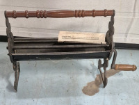 Vintage Log Roller with Wooden Handles 22.5" Long & 13" Tall