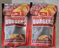 2 New Packs Bark & Harvest Beef & Sweet Potato Burger Dog Treats 6oz All Natural BB Apr 02 2026