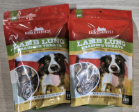 2 New Packs Bark & Harvest Lamb Lung Training Dog Treats 5oz All Natural Grain Free BB Apr 12 2027