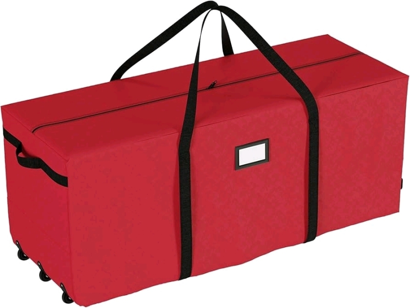 New Elf Stor Rolling Red Christmas Tree Storage Bag - Holds Up to 9-Foot Trees | Retails $79!