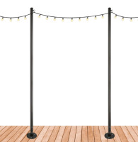 2 New | V2 Light Poles Extends to 10 Feet Tall ( Designed For Deck Mounting ) | Model# EGP-LP-V2-2-DK * Retails $ 284 *