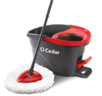 New | O-Cedar Microfiber Easywring Spin Mop & Bucket System w/ 3 Refills