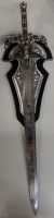 New Replica Frostmourne Sword with Wall Mount. Missing Mounting Hooks. From Warcraft 3/World of Warcraft. 43" Long.