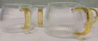 4 New | 3" x 4" Great Glass Tea Cups