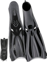 New Size M8-8.5 / W 10-10.5 DiVLMT Adult Snorkel Full Foot Pocket Fins, Diving Fins with Bag - Retails Over $50