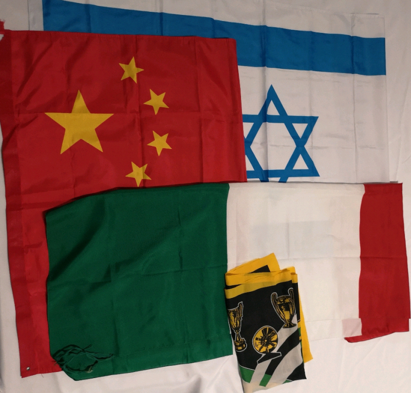 3 Flags Italy, China & Israel