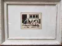 Signed vintage framed print 19" by 23"