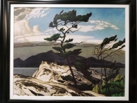 Framed A J Casson White Pine with COA on back 36" by 31"