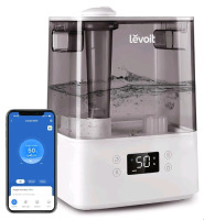 New | Levoit Smart Humidifier w cleaning brush & 3 Aroma Pads | Holds 6L | 7.5 x 9.6 x 13.4 Cm