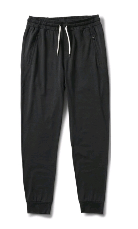 New VUORI Men's Ponto Performance Jogger (Black Heather) Size: medium