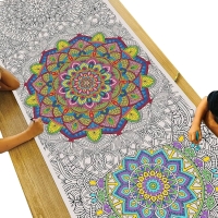 New Tiny Expressions - Giant Mandala Coloring Poster - Rolled, 72" x 30" Crinkle Present in Poster
